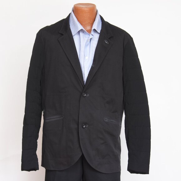 Lululemon Mens Outer Black Blazer Jacket Quilted Sleeve Performance Athletic Lg - Picture 1 of 11